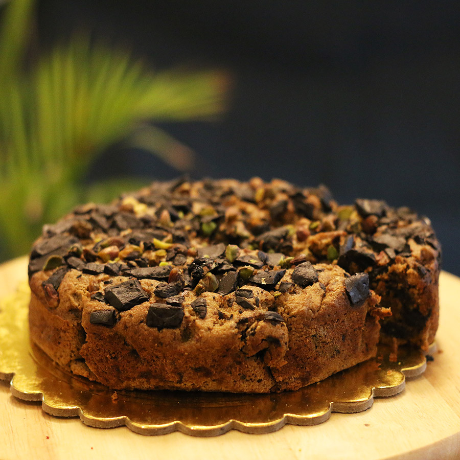 Healthy Cakes - Roasted Almond Chocolate Zucchini Cake